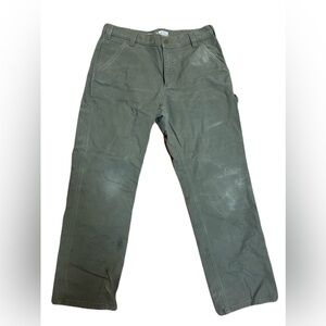 Lightly Used Carhartt Olive Green Work Pants 34*30